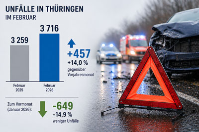 zur Pressemitteilung 098 vom 30. April 2026: &bdquo;Ein F�nftel weniger Verungl�ckte im Februar&nbsp;2026 gegen�ber dem Vorjahresmonat&ldquo; im PDF-Format