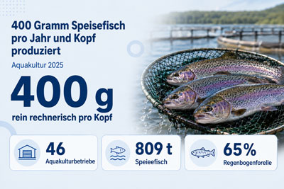 zur Pressemitteilung 138 vom 8. Juni 2026: &bdquo;400&nbsp;Gramm Th�ringer Speisefisch pro Jahr und Kopf produziert<br><thin>Aquakultur&nbsp;2025 in Th�ringen</thin>&ldquo; im PDF-Format