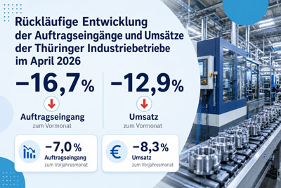 zur Pressemitteilung 148 vom 17. Juni 2026: &bdquo;R�ckl�ufige Entwicklung der Auftragseing�nge und Ums�tze der Th�ringer Industriebetriebe im April&nbsp;2026 &ldquo; im PDF-Format