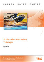 Titelbild der Veröffentlichung „Statistisches Monatsheft Thüringen, Mai 2016“
