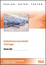 Titelbild der Veröffentlichung „Statistisches Monatsheft Thüringen, Oktober 2016“