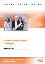 Titelbild der Veröffentlichung „Statistisches Monatsheft Thüringen, November 2016“