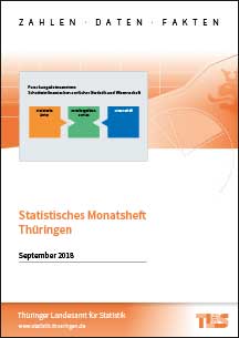 Titelbild der Veröffentlichung „Statistisches Monatsheft Thüringen September 2018“
