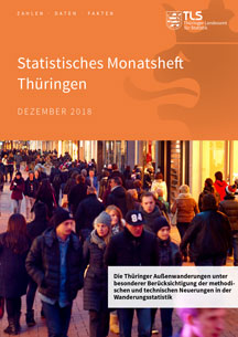 Titelbild der Veröffentlichung „Statistisches Monatsheft Thüringen Dezember 2018“
