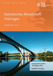 Titelbild der Veröffentlichung „Statistisches Monatsheft Thüringen Februar 2019“