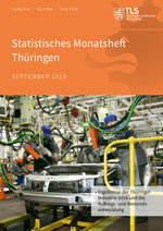 Titelbild der Veröffentlichung „Statistisches Monatsheft Thüringen September 2019“