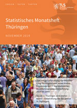 Titelbild der Veröffentlichung „Statistisches Monatsheft Thüringen November 2019“