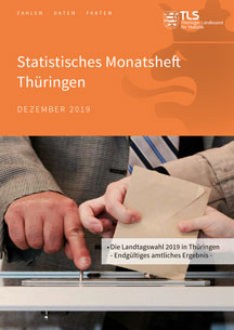Titelbild der Veröffentlichung „Statistisches Monatsheft Thüringen Dezember 2019“