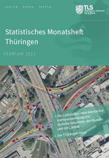Titelbild der Veröffentlichung „Statistisches Monatsheft Thüringen Februar 2021“