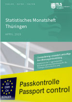 Titelbild der Veröffentlichung „Statistisches Monatsheft Thüringen April 2023“