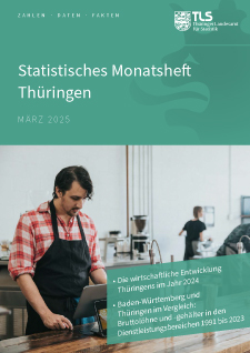 Titelbild der Veröffentlichung „Statistisches Monatsheft Thringen Mrz 2025“