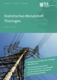 Titelbild der Veröffentlichung „Statistisches Monatsheft Thringen April 2025“
