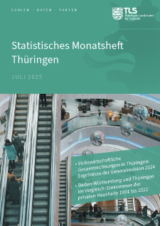 Titelbild der Veröffentlichung „Statistisches Monatsheft Thringen Juli 2025“