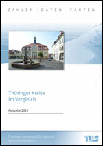 Titelbild der Veröffentlichung „Thüringer Kreise im Vergleich 2015“