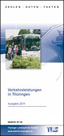 Titelbild der Veröffentlichung „Faltblatt "Verkehrsleistungen in Thüringen", Ausgabe 2011“
