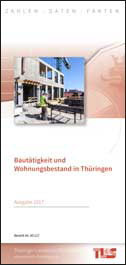Titelbild der Veröffentlichung „Faltblatt "Bautätigkeit und Wohnungsbestand in Thüringen", Ausgabe 2018“